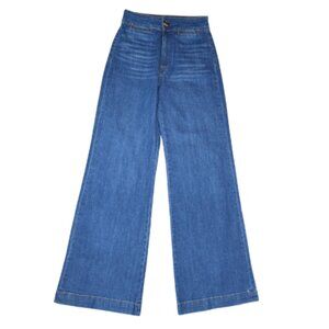 AskkNY Brighton Wide Leg Jeans Size 26 High Rise Long Mercury Wash